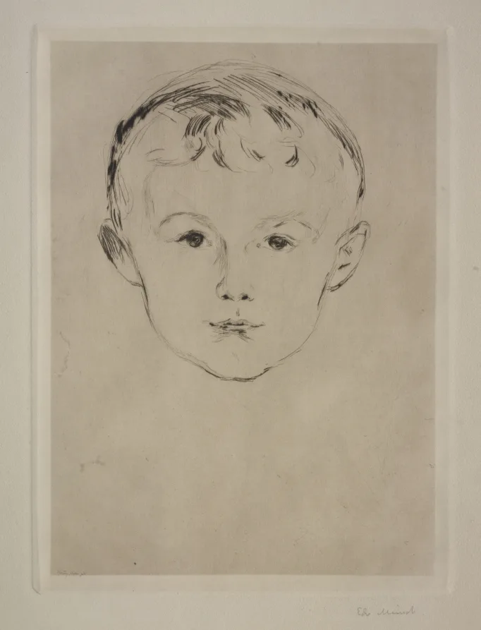 Edvard Munch, From Max Linde's House: Theodor Linde, 1902, drypoint. Cleveland Museum of Art. Munch made the portfolio for Max Linde, a German doctor who bought his work while official commissions went elsewhere.