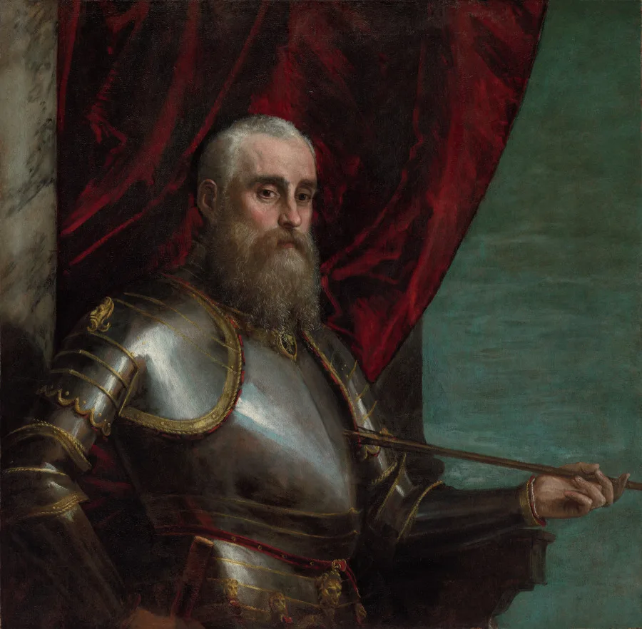 Paolo Veronese, Portrait of Agostino Barbarigo, after around 1571, oil on canvas. Cleveland Museum of Art. Venetian portraiture of this kind was studied directly by Velazquez on his Italian trips.
